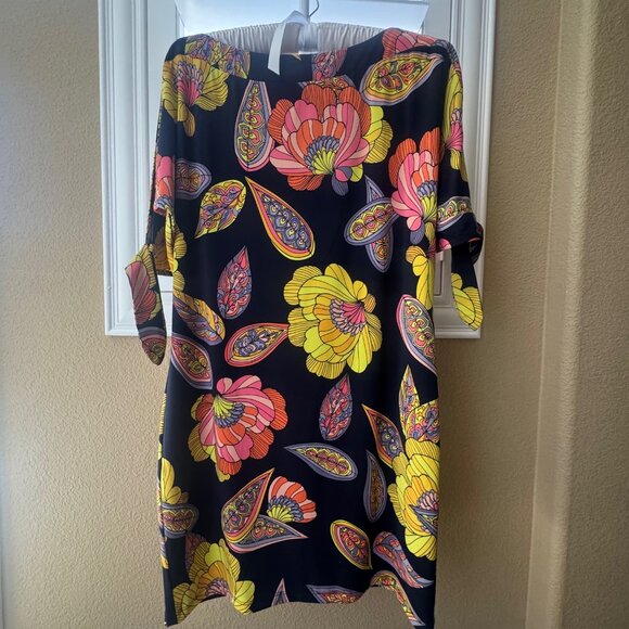 Trina Turk Floral Print Shift Dress – Size 4 - Picture 4 of 13